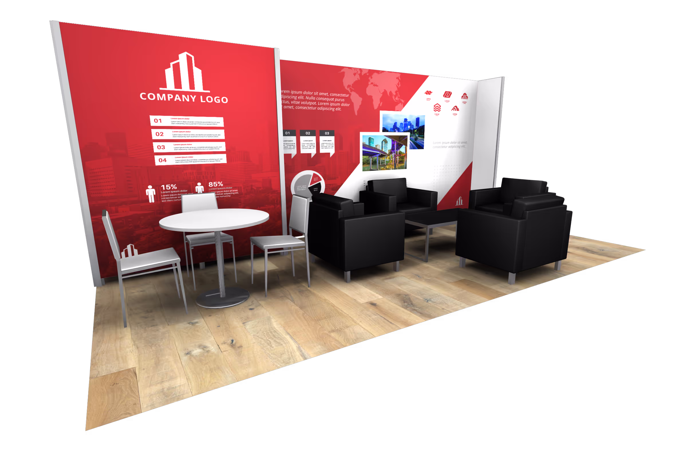 Stand E - 20 Fuß breit