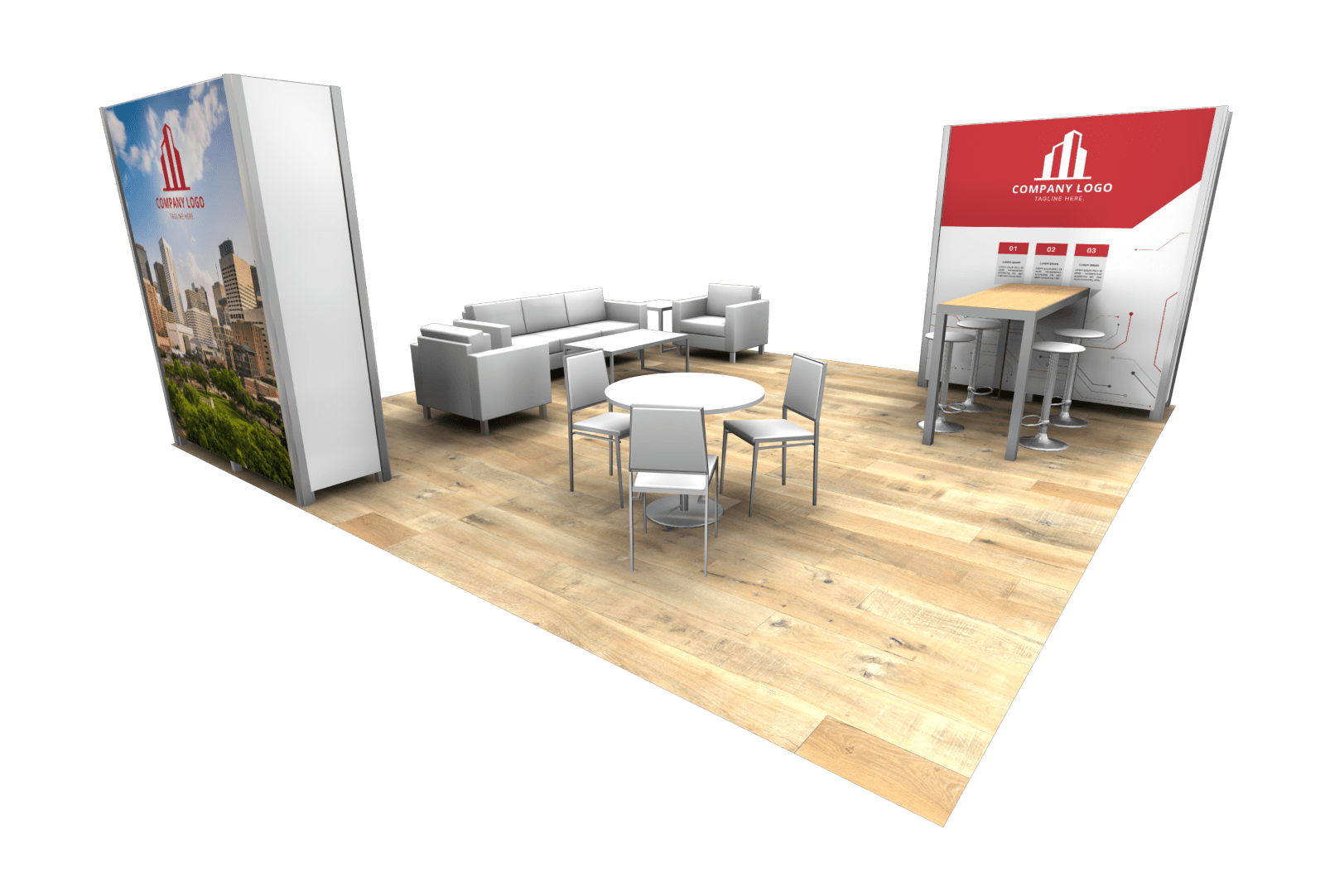 Stand G - 20 Fuß breit